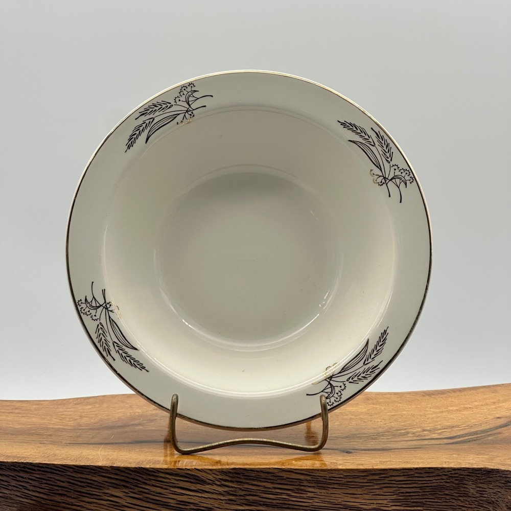 Lifetime China Co Prairie Gold Wheat Soup Pasta‎ Bowl 9" Semi-Vitreous Vintage